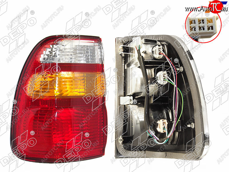 4 499 р. Левый фонарь задний DEPO Toyota Land Cruiser 100 1-ый рестайлинг (2002-2005)  с доставкой в г. Кемерово