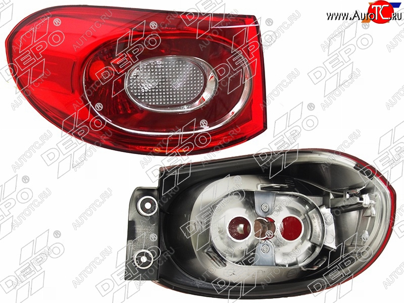8 699 р. Левый фонарь задний DEPO Volkswagen Tiguan NF дорестайлинг (2006-2011)  с доставкой в г. Кемерово
