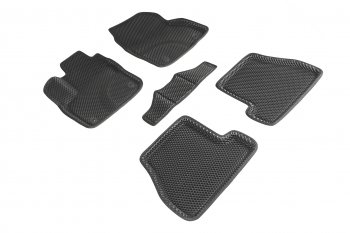 5 399 р. Коврики в салон EVA (МКПП, 3D, ромб, чёрные) Seintex  Ford Focus  3 (2010-2015) универсал дорестайлинг, хэтчбэк дорестайлинг, седан дорестайлинг  с доставкой в г. Кемерово. Увеличить фотографию 2
