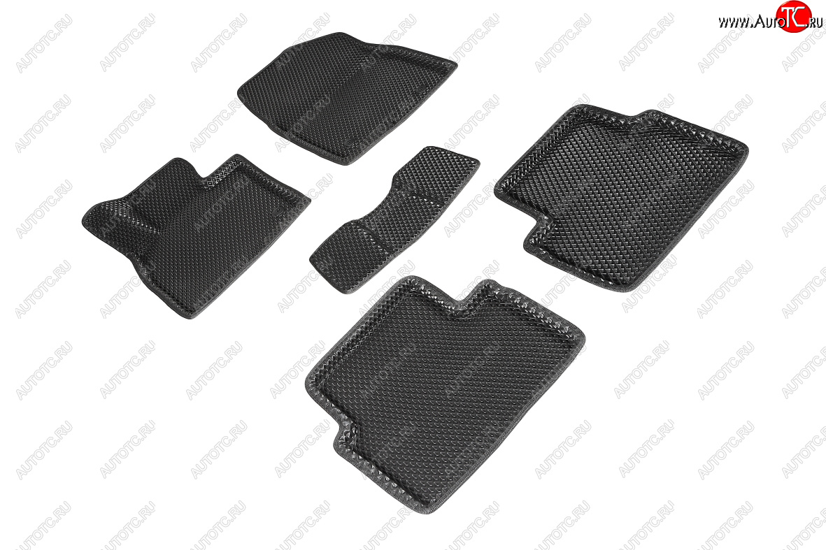 5 399 р. Коврики в салон EVA (3D, ромб, чёрные) Seintex Mazda 3/Axela BM дорестайлинг, хэтчбэк (2013-2016)  с доставкой в г. Кемерово
