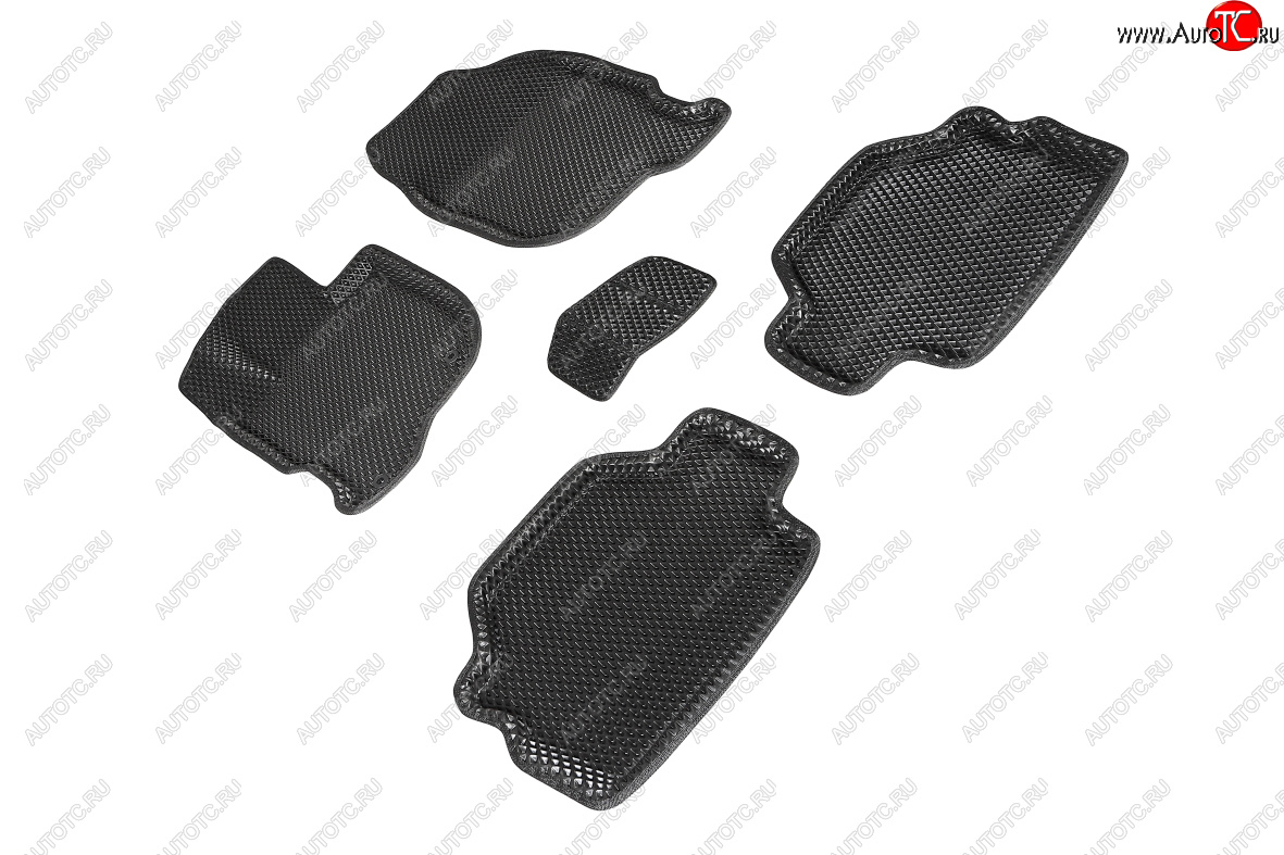 5 999 р. Коврики в салон EVA (3D, ромб, чёрные) Seintex Mitsubishi Pajero Sport PB дорестайлинг (2008-2013)  с доставкой в г. Кемерово