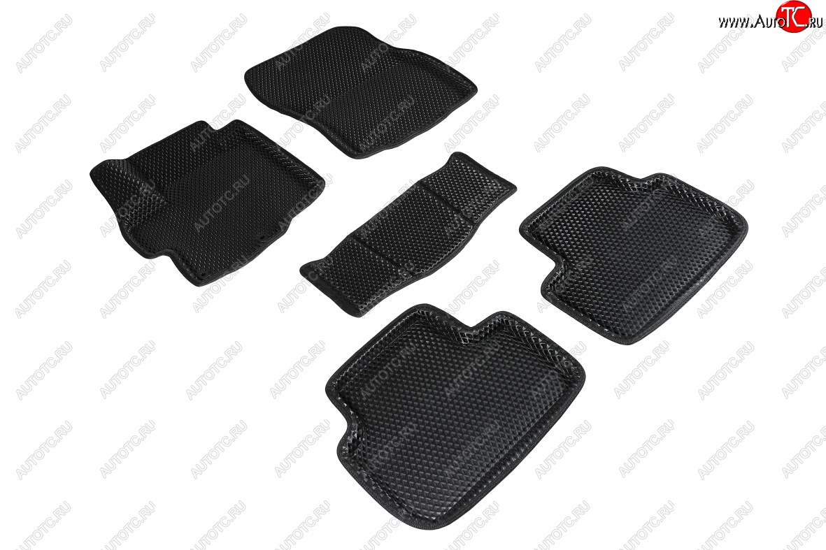 5 399 р. Коврики в салон EVA (3D, ромб, чёрные) Seintex  Mitsubishi ASX (2010-2025) дорестайлинг, 1-ый рестайлинг, 2-ой рестайлинг, 3-ий рестайлинг  с доставкой в г. Кемерово