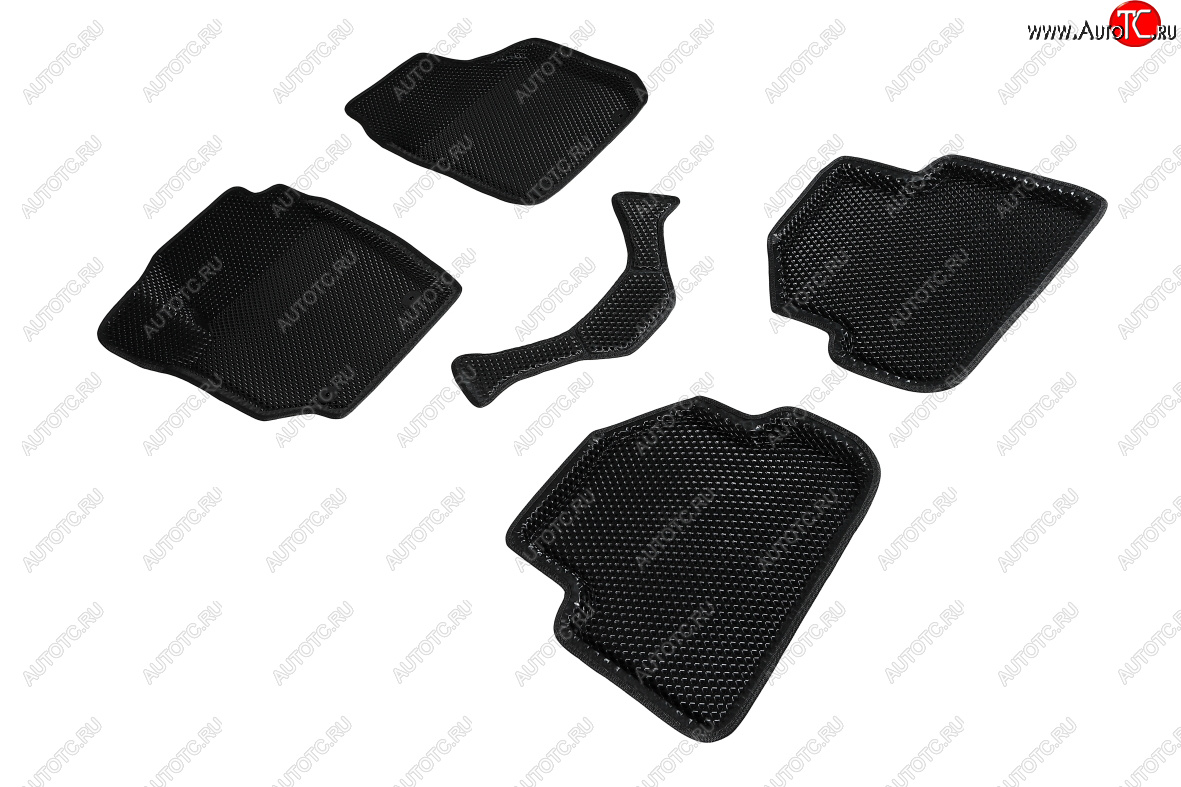 5 699 р. Коврики в салон EVA (3D, ромб, чёрные) Seintex Skoda Fabia Mk2 хэтчбэк дорестайлинг (2007-2010)  с доставкой в г. Кемерово