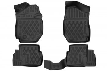 2 969 р. Коврики 3D в салон подходят для SUZUKI Jimny JB64 2018-, 4шт. (полиуретан)  Сузуки Джимни SUZUKI 990nf-78r61-000  с доставкой в г. Кемерово. Увеличить фотографию 1