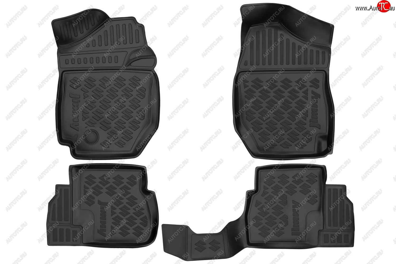 2 969 р. Коврики 3D в салон подходят для SUZUKI Jimny JB64 2018-, 4шт. (полиуретан)  Сузуки Джимни SUZUKI 990nf-78r61-000  с доставкой в г. Кемерово