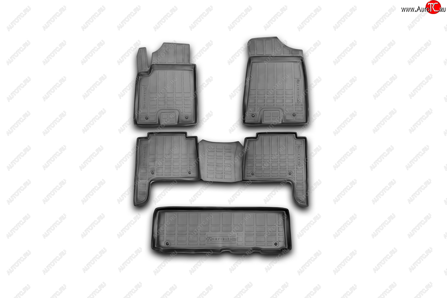 2 199 р. Комплект ковриков в салон (полиуретан, чёрные) INFINITI INFINITI QX56 Z62 (2010-2013)  с доставкой в г. Кемерово