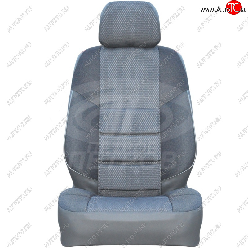 3 999 р. Чехлы сидений (экокожа-жаккард, сплош.) Петров А10  Nissan Almera  G15 (2012-2019) седан (Серый)  с доставкой в г. Кемерово