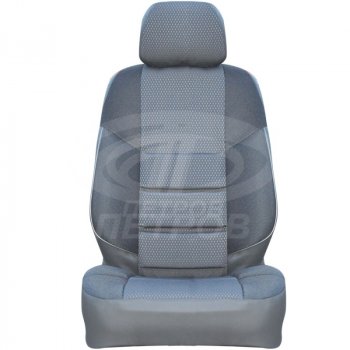 Чехлы сидений (экокожа-жаккард) Петров А10 Hyundai Solaris  HCR (2017-2020), KIA Rio  4 FB (2016-2020) (Серый)