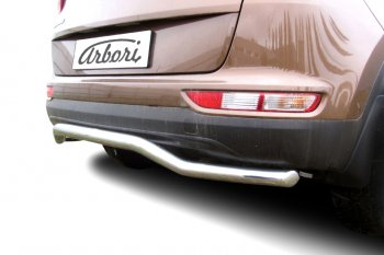 17 499 р. Защита заднего бампера (диаметр 57 мм) Arbori  KIA Sportage  4 QL (2016-2018) дорестайлинг  с доставкой в г. Кемерово. Увеличить фотографию 2