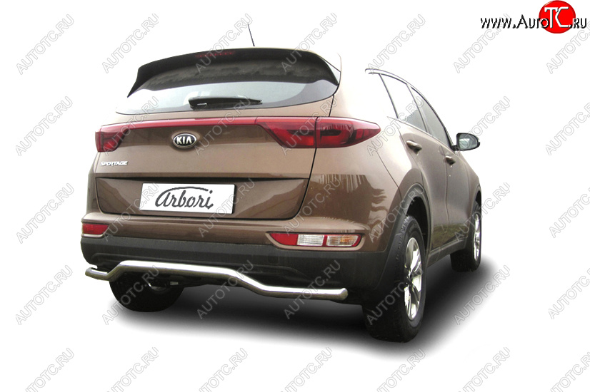 17 499 р. Защита заднего бампера (диаметр 57 мм) Arbori  KIA Sportage  4 QL (2016-2018) дорестайлинг  с доставкой в г. Кемерово