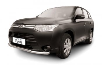 21 599 р. Защита переднего бампера двойная (диаметр 57+42 мм) Arbori  Mitsubishi Outlander  GF (2012-2014) дорестайлинг  с доставкой в г. Кемерово. Увеличить фотографию 1