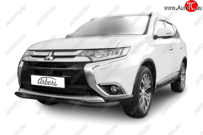13 999 р. Защита переднего бампера (диаметр 57 мм) Arbori Mitsubishi Outlander GF 2-ой рестайлинг (2015-2018)  с доставкой в г. Кемерово