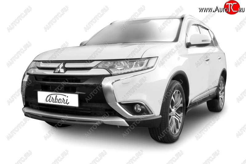 12 349 р. Защита переднего бампера (короткая диаметр 57 мм) Arbori Mitsubishi Outlander GF 2-ой рестайлинг (2015-2018)  с доставкой в г. Кемерово