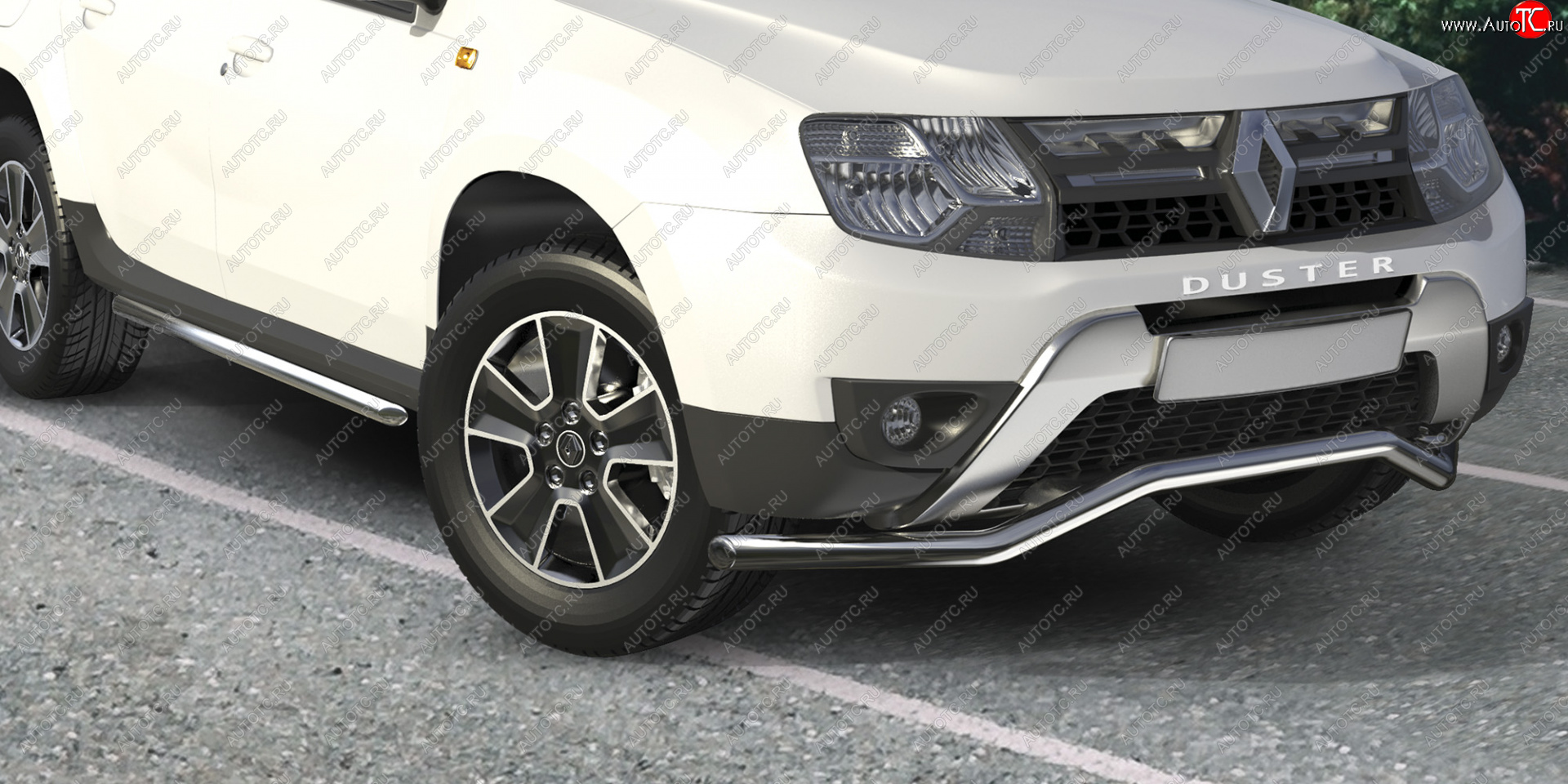 24 699 р. Защита порогов (труба диаметр 57) Arbori  Renault Duster  HS (2015-2021) рестайлинг  с доставкой в г. Кемерово