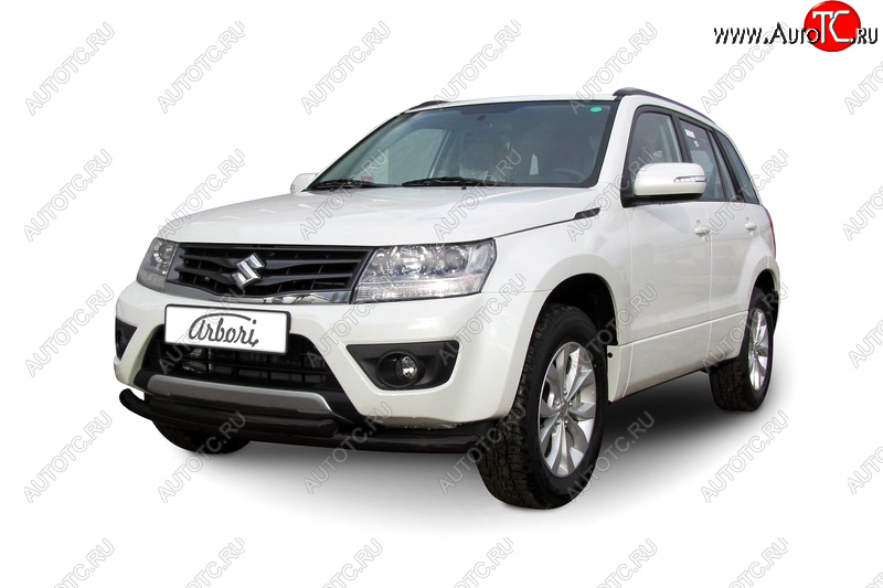 13 349 р. Защита переднего бампера двойная (диаметр 57+57 мм) Arbori Suzuki Grand Vitara JT 5 дверей 2-ой рестайлинг (2012-2016)  с доставкой в г. Кемерово