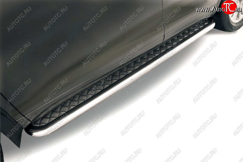 38 599 р. Защита порогов с подножкой (усиленная диаметр 57) Arbori  Toyota Highlander  XU50 (2013-2017) дорестайлинг  с доставкой в г. Кемерово
