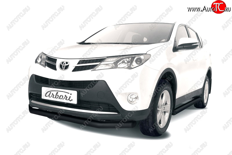 10 549 р. Защита переднего бампера (диаметр 76 мм) Arbori Toyota RAV4 XA40 5 дв. дорестайлинг (2012-2015)  с доставкой в г. Кемерово