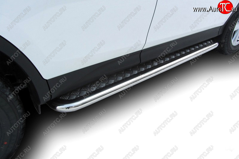 31 949 р. Защита порогов с подножкой (усиленная диаметр 57) Arbori  Toyota RAV4  XA40 (2012-2015) 5 дв. дорестайлинг  с доставкой в г. Кемерово