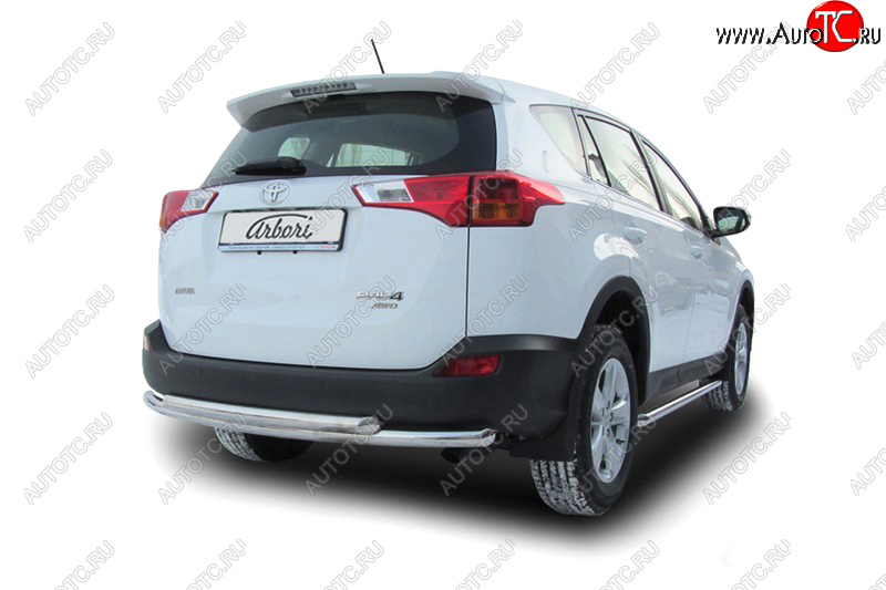 26 399 р. Защита заднего бампера двойная (диаметр 57+57) Arbori  Toyota RAV4  XA40 (2012-2015) 5 дв. дорестайлинг  с доставкой в г. Кемерово