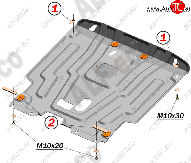 16 299 р. Защита картера двигателя и КПП Alfeco  Chevrolet Lacetti ( седан,  универсал,  хэтчбек) (2002-2013) (Алюминий 4 мм)  с доставкой в г. Кемерово