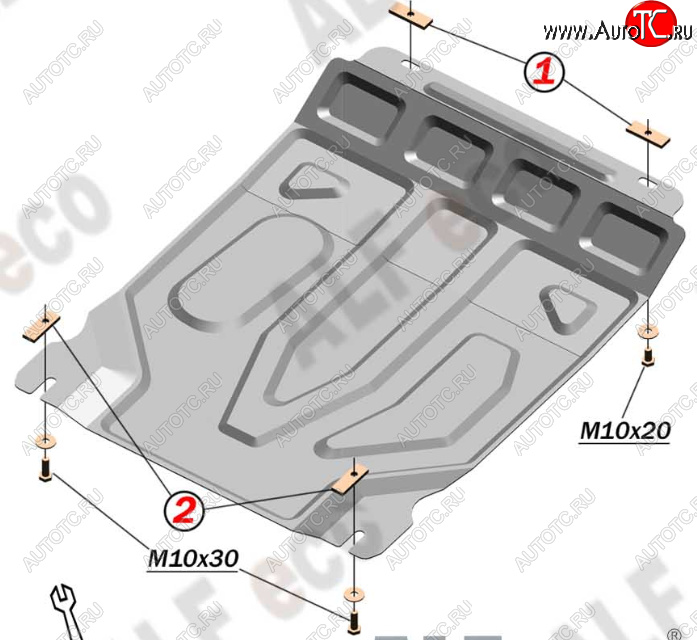 10 999 р. Защита картера двигателя и КПП Alfeco  Chevrolet Lanos  T100 (2002-2017) седан (Алюминий 4 мм)  с доставкой в г. Кемерово