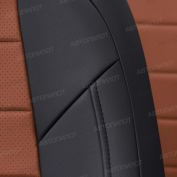13 649 р. Чехлы на сиденья (экокожа, без подголовников) Автопилот Audi 80 B3 седан (1986-1991) (черный/коричневый)  с доставкой в г. Кемерово. Увеличить фотографию 6