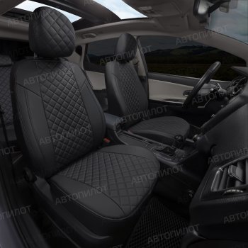 14 249 р. Чехлы на сиденья (экокожа, ЗСиС 40/60) Автопилот Ромб Audi A3 8L1 хэтчбэк 3 дв. дорестайлинг (1996-2000) (черный)  с доставкой в г. Кемерово. Увеличить фотографию 6