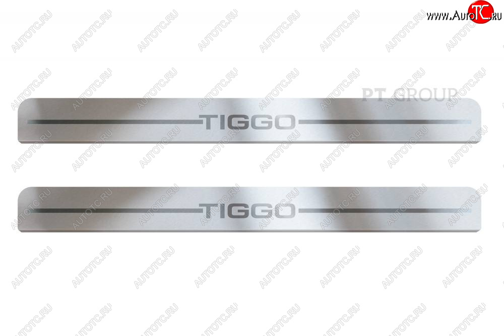 2 499 р. Пороги накладки Petroil Tuning  Chery Tiggo 4 (2018-2023) 1-ый рестайлинг (полированная нержавейка)  с доставкой в г. Кемерово