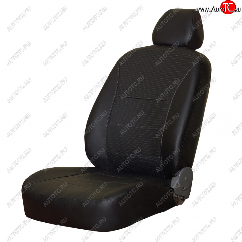 4 749 р. Чехлы сидений (экокожа/жаккард, спл.) ПЕТРОВ Орегон  Nissan Almera  G15 (2012-2019) седан (черный)  с доставкой в г. Кемерово