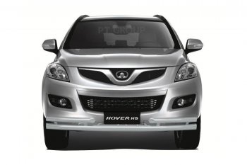 Защита переднего бампера (с углами, Ø63 и 51) Petroil Tuning Great Wall Hover H3 (2010-2014)  дорестайлинг (окрашенный в цвет серебристый (Искра))