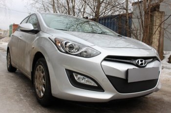 3 169 р.           Защита радиатора Hyundai i30 2013-2015 black  Hyundai I30  2 GD (2011-2015) дорестайлинг универсал, дорестайлинг, хэтчбэк 5 дв. (черная)  с доставкой в г. Кемерово. Увеличить фотографию 1