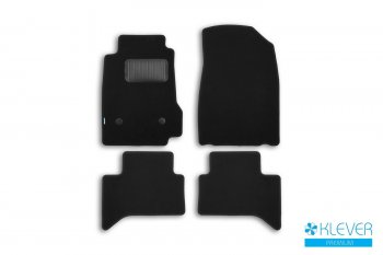 Коврики салона (текстиль) Klever Premium Chevrolet Trailblazer GM800 дорестайлинг (2012-2016) (Чёрные)