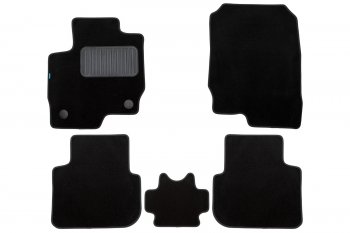 Коврики салона (для авто с АКПП, текстиль) Klever Premium Mitsubishi Colt Z20, Z30 хэтчбэк 3 дв. дорестайлинг (2002-2009) (Чёрные)