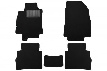Коврики салона (текстиль) Klever Premium Nissan Tiida Latio  C11 (2004-2012) седан (Чёрные)