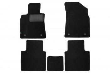 Коврики салона (текстиль) Klever Premium Geely GC9 (2015-2019) (Чёрные)