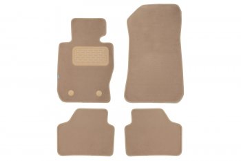 399 р. Коврики в салон Klever Premium BMW X1 E84 АКПП 2009-2012, 2012-2015, внед., 4 шт. (текстиль, бежевые Klever klever04051522112kh  с доставкой в г. Кемерово. Увеличить фотографию 1