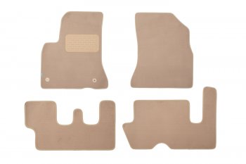 Коврики салона (текстиль) Klever Premium CITROEN C4 Grand Picasso (2006-2014) (Бежевые)
