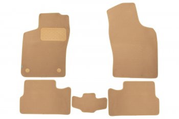 Коврики салона (текстиль) Klever Premium Daewoo Nexia рестайлинг (2008-2015) (Бежевые)