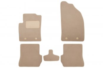 439 р. Коврики в салон Klever Premium FORD Fusion АКПП 2002-2005, 2005-2012, хб., 5 шт. (текстиль, бежевые) Klever klever04160622112kh  с доставкой в г. Кемерово. Увеличить фотографию 1