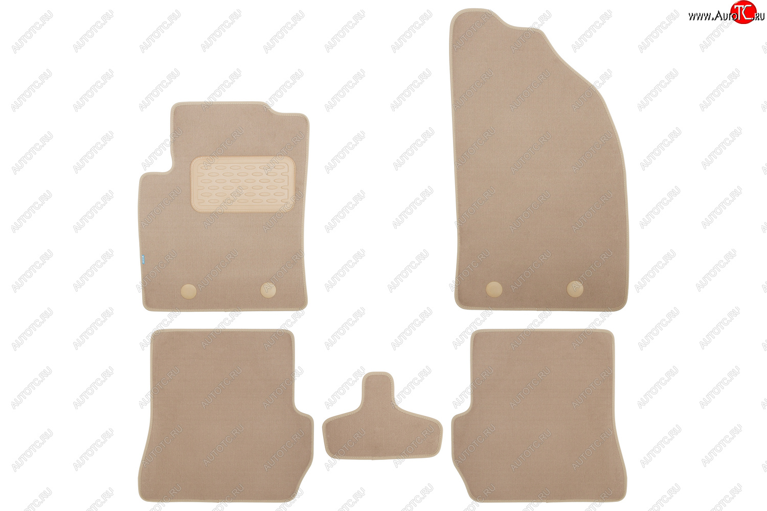 439 р. Коврики в салон Klever Premium FORD Fusion АКПП 2002-2005, 2005-2012, хб., 5 шт. (текстиль, бежевые) Klever klever04160622112kh  с доставкой в г. Кемерово
