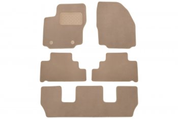 499 р. Коврики в салон Klever Premium FORD Galaxy 2006-2010, 2010-2015, мв., 5 шт. (текстиль, бежевые)  Фо Klever klever04162222112kh  с доставкой в г. Кемерово. Увеличить фотографию 1