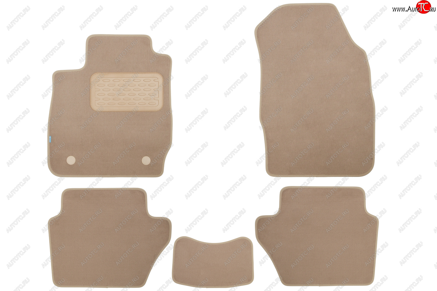 399 р. Коврики в салон Klever Premium FORD Fiesta 3D 2008-2013, 2012-2019, хб., 5 шт. (текстиль, бежевые)  Klever klever04162322112kh  с доставкой в г. Кемерово