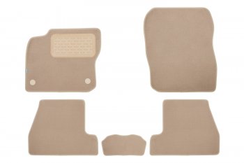 389 р. Коврики в салон Klever Premium FORD Focus 3 2011-2015, 2014-2019, хб., 5 шт. (текстиль, бежевые)  Ф Klever klever04163222112kh  с доставкой в г. Кемерово. Увеличить фотографию 1