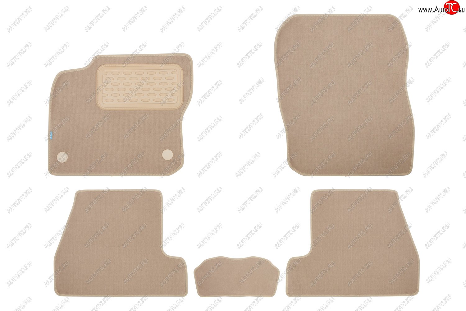 389 р. Коврики в салон Klever Premium FORD Focus 3 2011-2015, 2014-2019, хб., 5 шт. (текстиль, бежевые)  Ф Klever klever04163222112kh  с доставкой в г. Кемерово