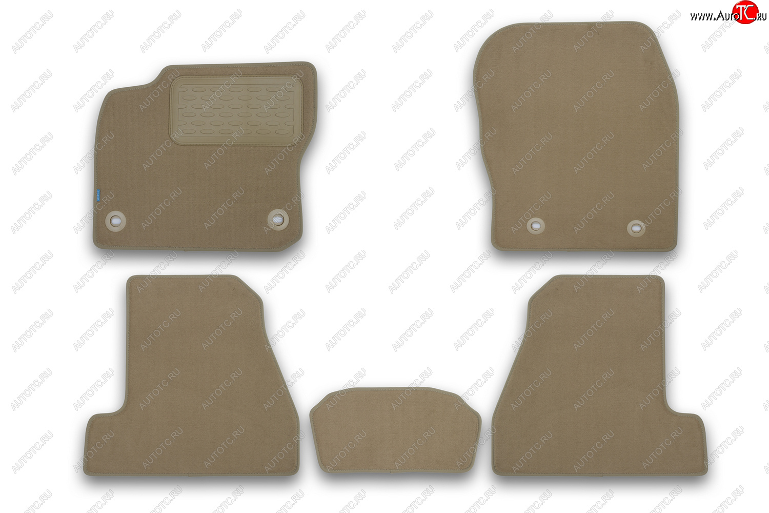 419 р. Коврики в салон Klever Premium FORD Focus III 2011-2015, 2014-2019, сед., 5 шт. (текстиль, бежевые)  Klever klever04166822112kh  с доставкой в г. Кемерово