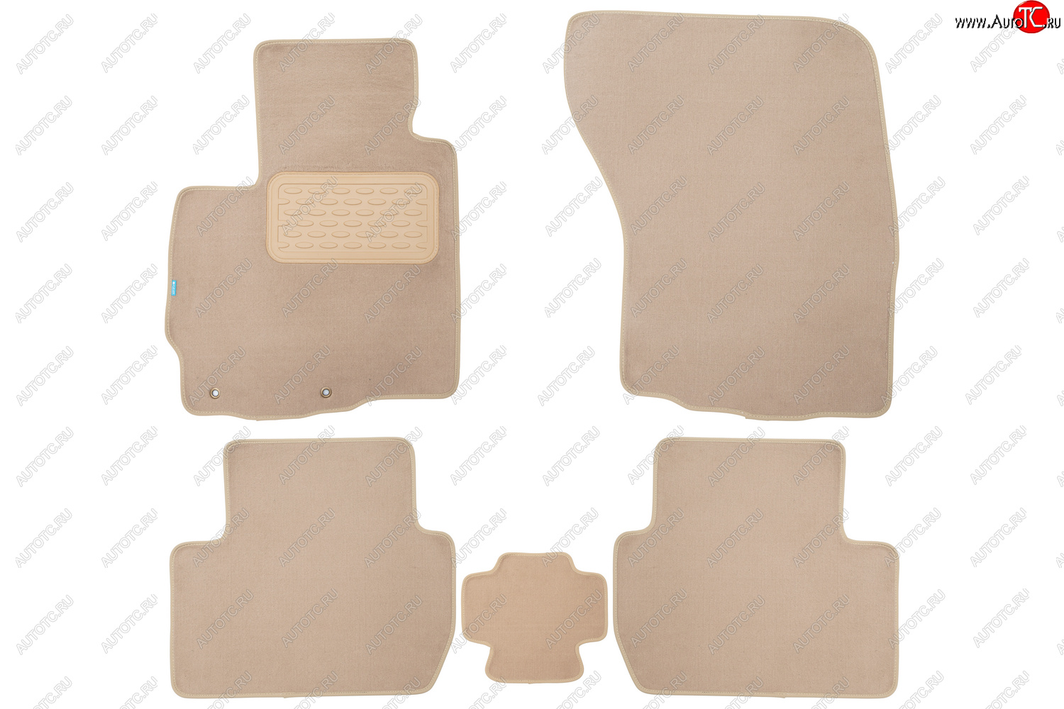 399 р. Коврики салона (текстиль) Klever Premium Mitsubishi Outlander XL (CW)  рестайлинг (2010-2013) (Бежевые)  с доставкой в г. Кемерово
