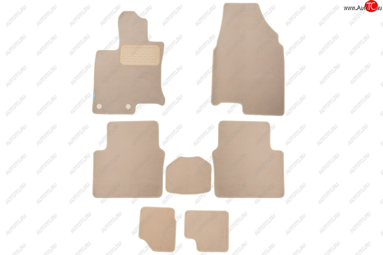 469 р. Коврики в салон Klever Premium NISSAN Qashqai+2 2008-2010, 2010-2013, кросс., 7 шт. (текстиль, бежевые) Ниссан Кашкай Nissan Qashqai +2 1 J10 дорестайлинг (2008-2010) (Бежевые)  с доставкой в г. Кемерово