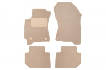 Коврики салона (текстиль) Klever Premium Subaru Tribeca (2005-2007) (Бежевые)