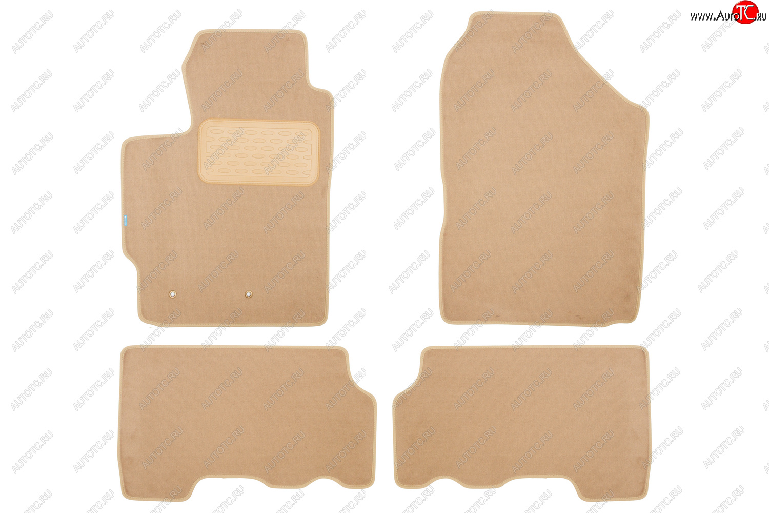 459 р. Коврики в салон Klever Premium TOYOTA Yaris АКПП 2005-2009, 2009-2012, хб., 4 шт. (текстиль, бежевые Klever klever04481022112kh  с доставкой в г. Кемерово