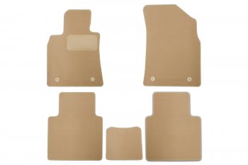 Коврики салона (текстиль) Klever Premium Geely GC9 (2015-2019) (Бежевые)